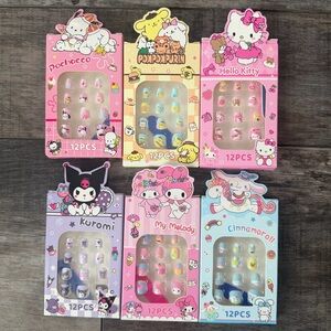 NEW Sanrio Character Press-On Nail Sets (6 Packs)